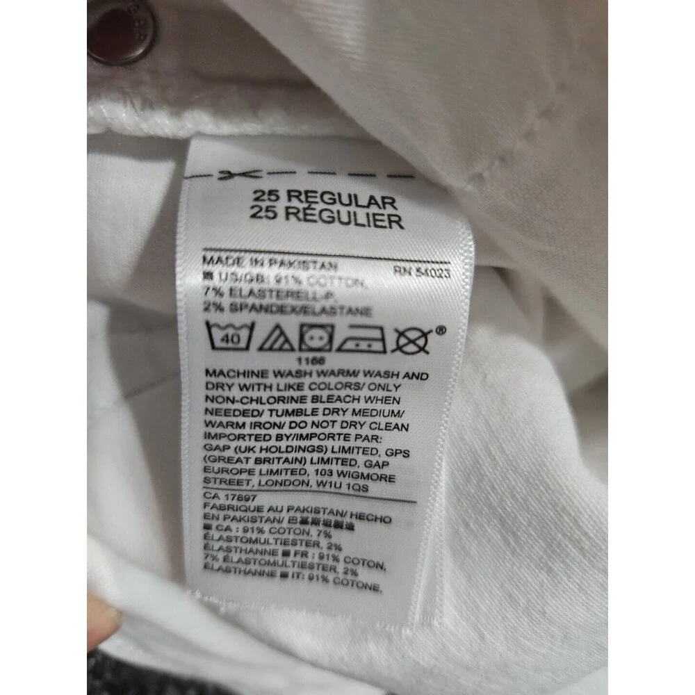 Gap High Rise Cigarette Ankle Jeans 25 Regular 14/32 T